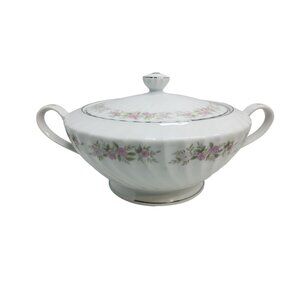 vintage porcelain dansico japan teahouse rose floral serving bowl